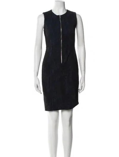 Pre-owned Yigal Azrouël Crew Neck Mini Dress In Multi