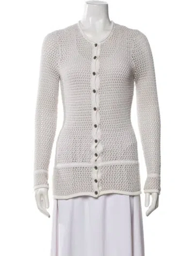 Pre-owned Yigal Azrouël Crew Neck Sweater In Blue/white