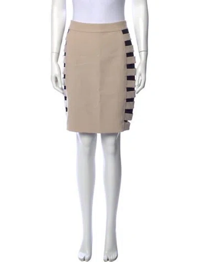 Pre-owned Yigal Azrouël Cutout Accent Knee-length Skirt In Black/neutrals