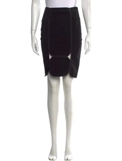 Pre-owned Yigal Azrouël Cutout Accent Mini Skirt In Black