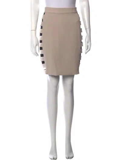 Pre-owned Yigal Azrouël Cutout Accent Mini Skirt In Black/neutrals