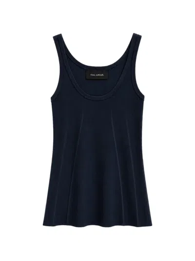 Yigal Azrouël Fine-rib Tank Top In Blue