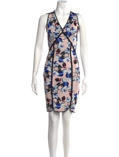Pre-owned Yigal Azrouël Floral Print Mini Dress In Pink