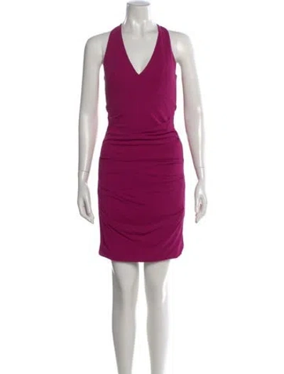 Pre-owned Yigal Azrouël Halterneck Mini Dress In Pink