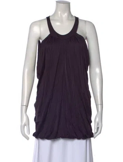 Pre-owned Yigal Azrouël Halterneck Sleeveless Top In Purple