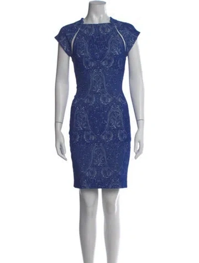 Pre-owned Yigal Azrouël Lace Pattern Knee-length Dress In Black