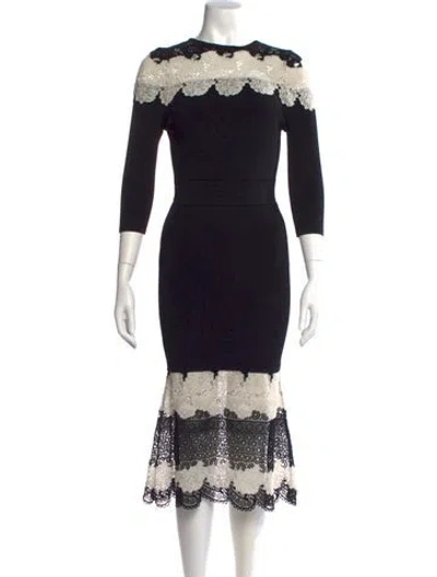 Pre-owned Yigal Azrouël Lace Pattern Knee-length Dress In Multi
