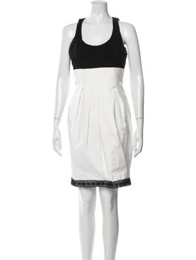 Pre-owned Yigal Azrouël Lace Pattern Mini Dress In Multi