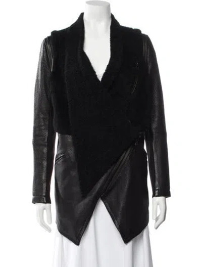Pre-owned Yigal Azrouël Lamb Leather Jacket In Black