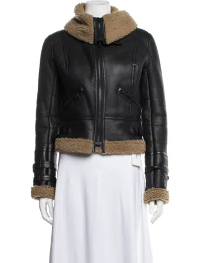 Pre-owned Yigal Azrouël Lambskin Biker Jacket In Black