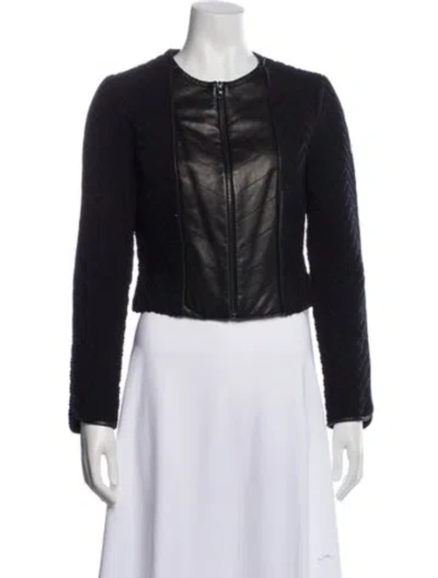 Pre-owned Yigal Azrouël Leather Biker Jacket In Black