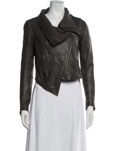 Pre-owned Yigal Azrouël Leather Biker Jacket In Black