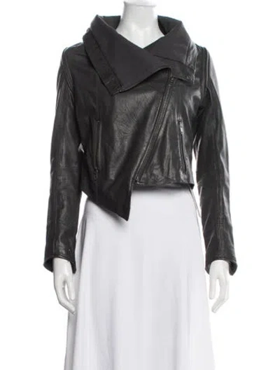 Pre-owned Yigal Azrouël Leather Biker Jacket In Black