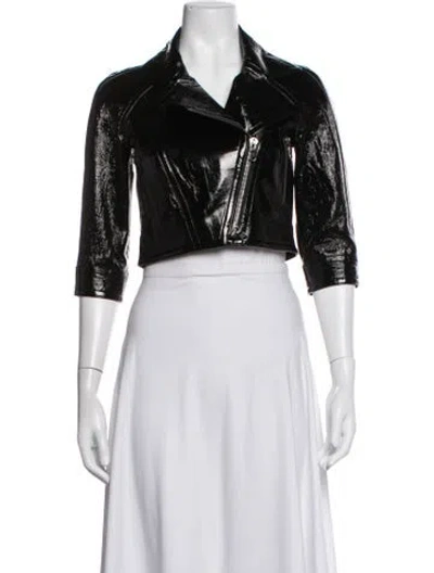 Pre-owned Yigal Azrouël Leather Biker Jacket W/ Tags In Black