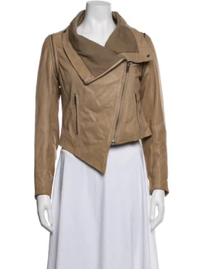 Pre-owned Yigal Azrouël Leather Vest In Neutrals