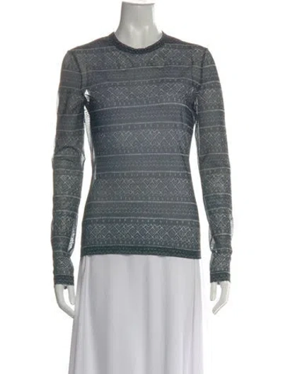 Pre-owned Yigal Azrouël Mesh Crew Neck Sweatshirt In Black