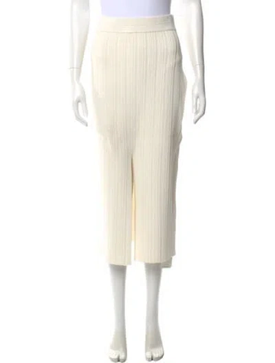Pre-owned Yigal Azrouël Midi Length Skirt In White