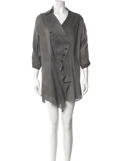 Pre-owned Yigal Azrouël Mini Dress In Gray