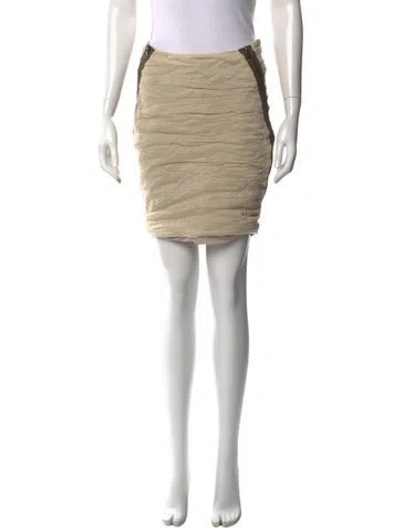 Pre-owned Yigal Azrouël Mini Skirt In Neutrals
