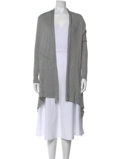 Pre-owned Yigal Azrouël Open Front Sweater In Gray