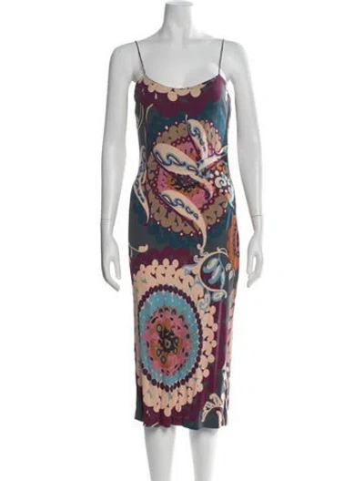 Pre-owned Yigal Azrouël Paisley Print Midi Length Dress In Multi