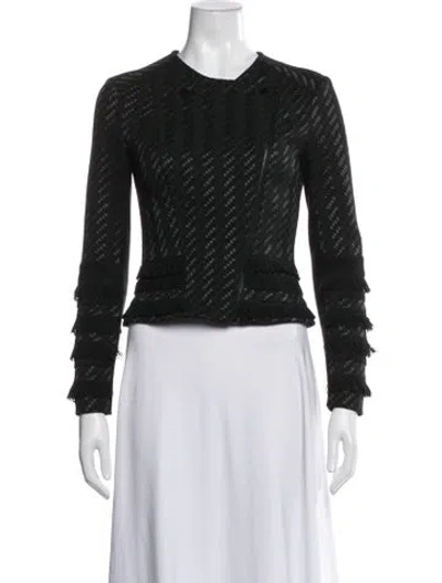 Pre-owned Yigal Azrouël Patterned Jacket In Black/metallic