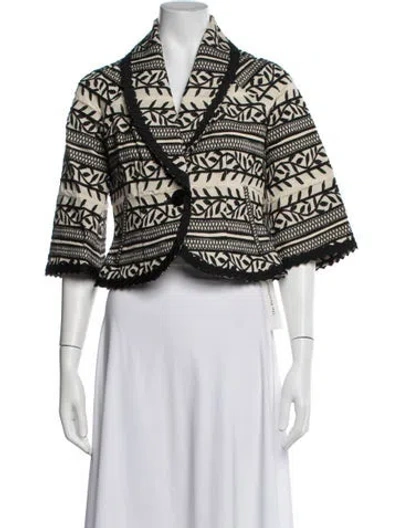 Pre-owned Yigal Azrouël Patterned Jacket In Black/neutrals