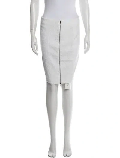 Pre-owned Yigal Azrouël Patterned Knee-length Skirt In White