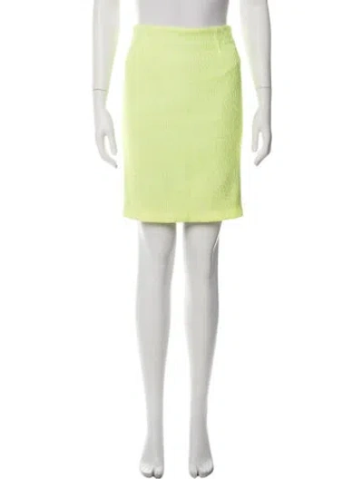 Pre-owned Yigal Azrouël Patterned Mini Skirt In Green