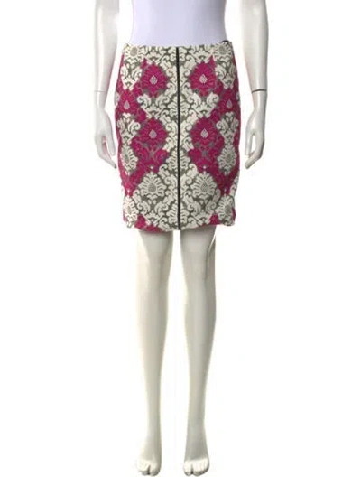 Pre-owned Yigal Azrouël Patterned Mini Skirt In Purple