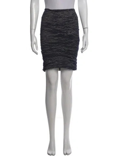 Pre-owned Yigal Azrouël Patterned Mini Skirt W/ Tags In Black