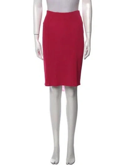 Pre-owned Yigal Azrouël Pleated Accents Knee-length Skirt In Pink