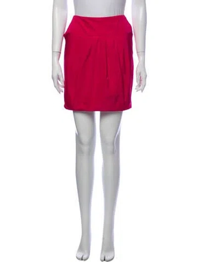 Pre-owned Yigal Azrouël Pleated Accents Mini Skirt In Pink