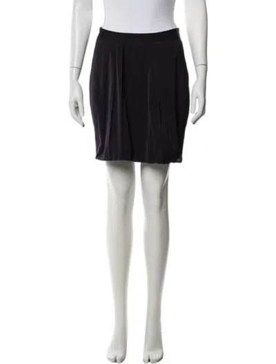 Pre-owned Yigal Azrouël Pleated Accents Mini Skirt In Purple