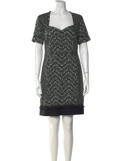 Pre-owned Yigal Azrouël Printed Knee-length Dress In Black