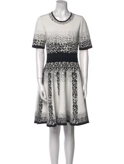 Pre-owned Yigal Azrouël Printed Knee-length Dress In White