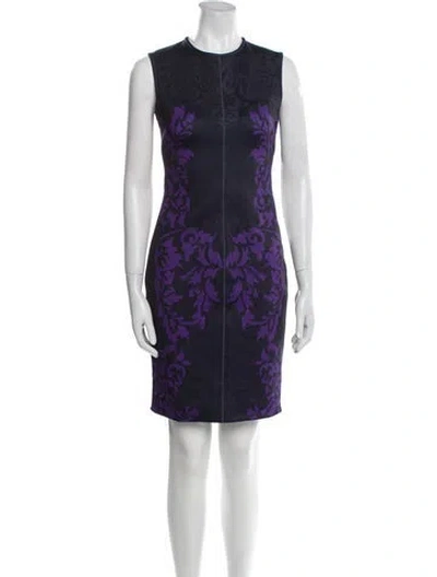 Pre-owned Yigal Azrouël Printed Mini Dress In Blue