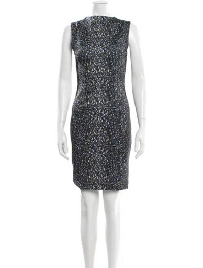 Pre-owned Yigal Azrouël Printed Mini Dress In Blue