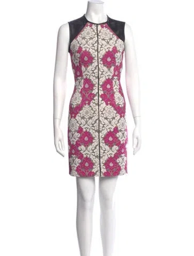 Pre-owned Yigal Azrouël Printed Mini Dress In Pink
