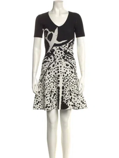 Pre-owned Yigal Azrouël Printed Mini Dress In White