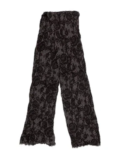 Pre-owned Yigal Azrouël Printed Scarf In Black