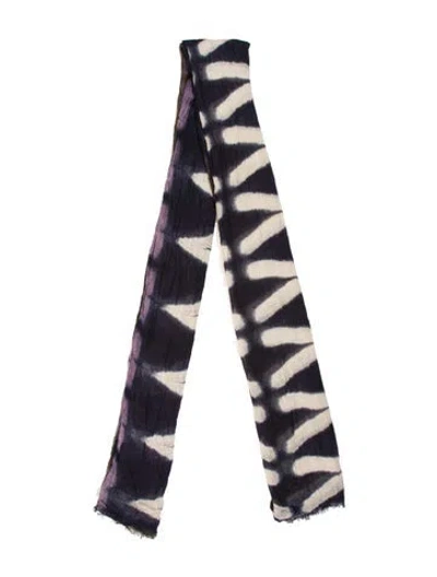 Pre-owned Yigal Azrouël Printed Scarf In Purple