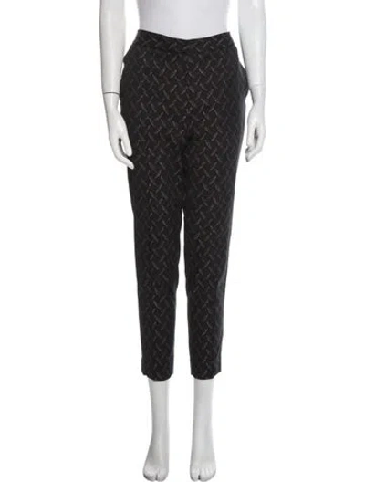 Pre-owned Yigal Azrouël Printed Skinny Leg Pants In Blue