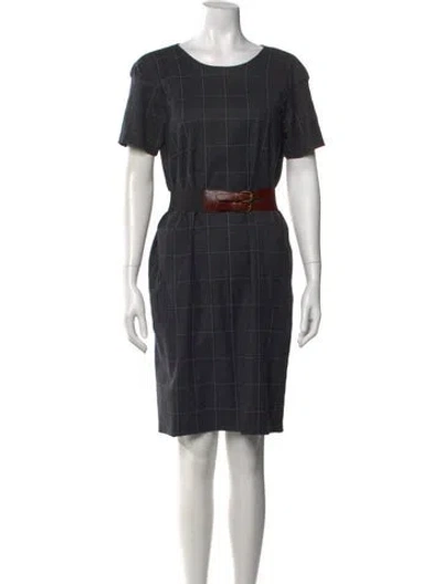 Pre-owned Yigal Azrouël Scoop Neck Knee-length Dress In Black