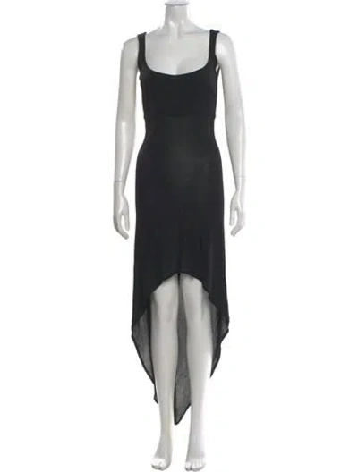 Pre-owned Yigal Azrouël Scoop Neck Long Dress In Black
