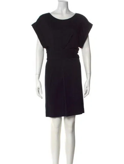 Pre-owned Yigal Azrouël Scoop Neck Mini Dress In Black