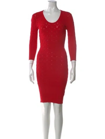 Pre-owned Yigal Azrouël Scoop Neck Mini Dress In Red