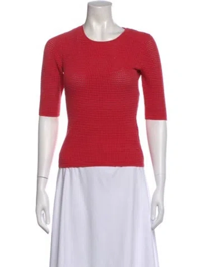 Pre-owned Yigal Azrouël Scoop Neck Sweater In Red