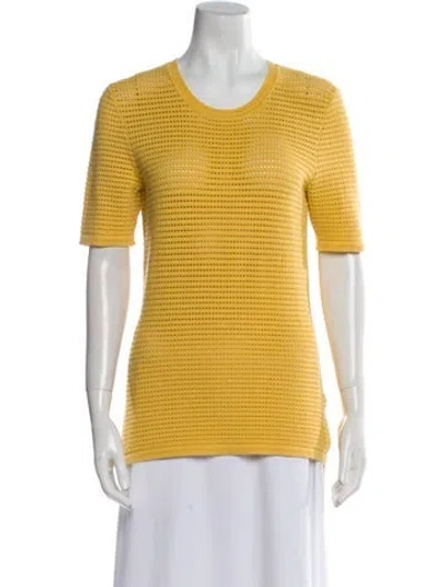 Pre-owned Yigal Azrouël Scoop Neck Sweater In Yellow