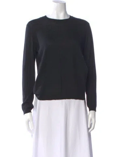 Pre-owned Yigal Azrouël Silk Crew Neck Sweater In Black
